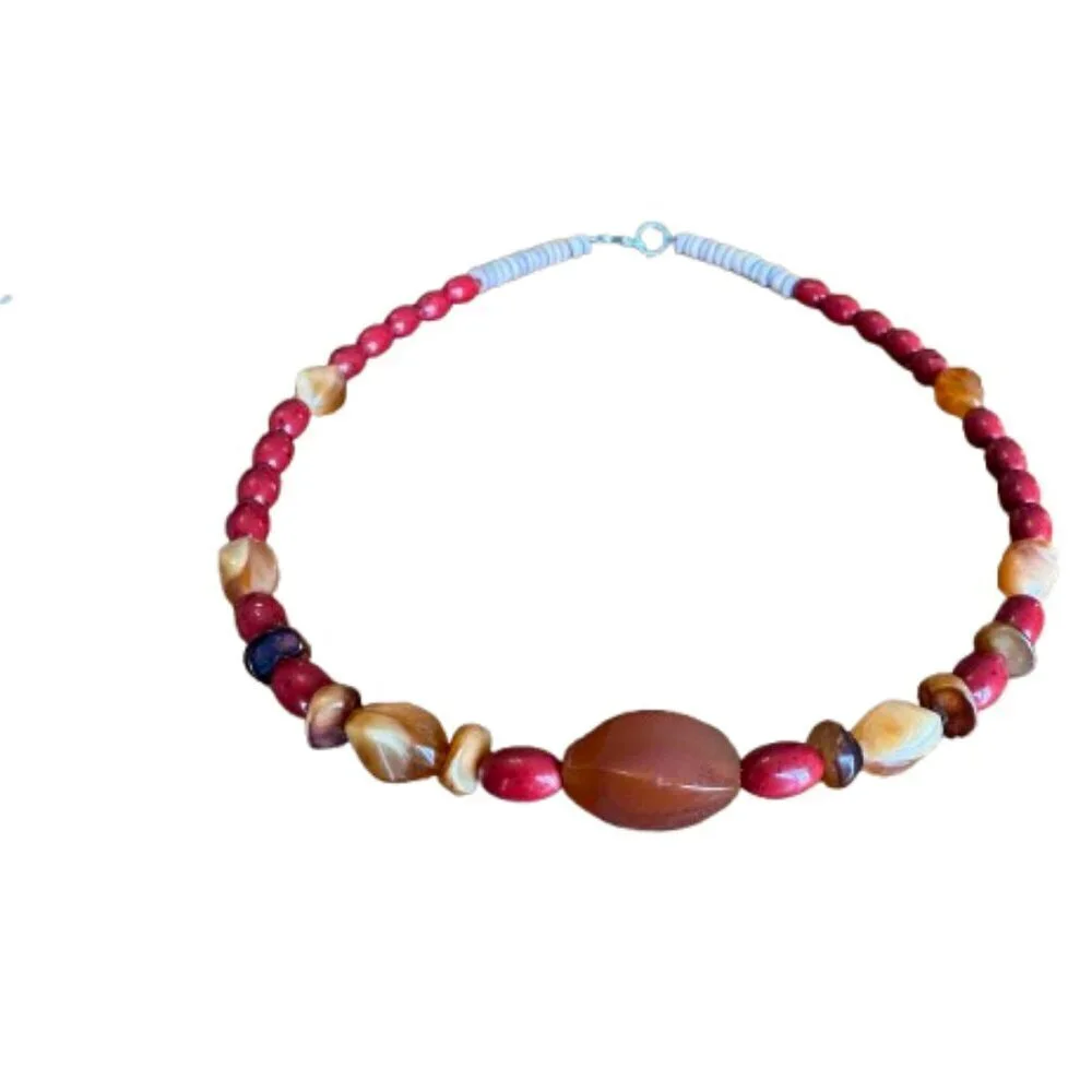 Men's Necklace, Men's Beaded Necklace, 18 Inches Long NWT (MJW004)